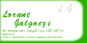 lorant galgoczi business card